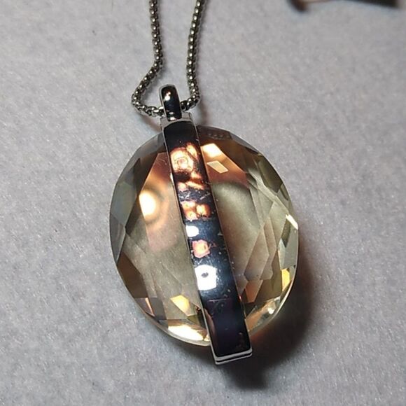 NWT Faucet Clear LG Crystal Silver Tone Metal Convertible Length Grandmacore - Picture 7 of 8